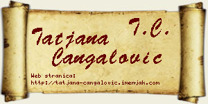 Tatjana Čangalović vizit kartica